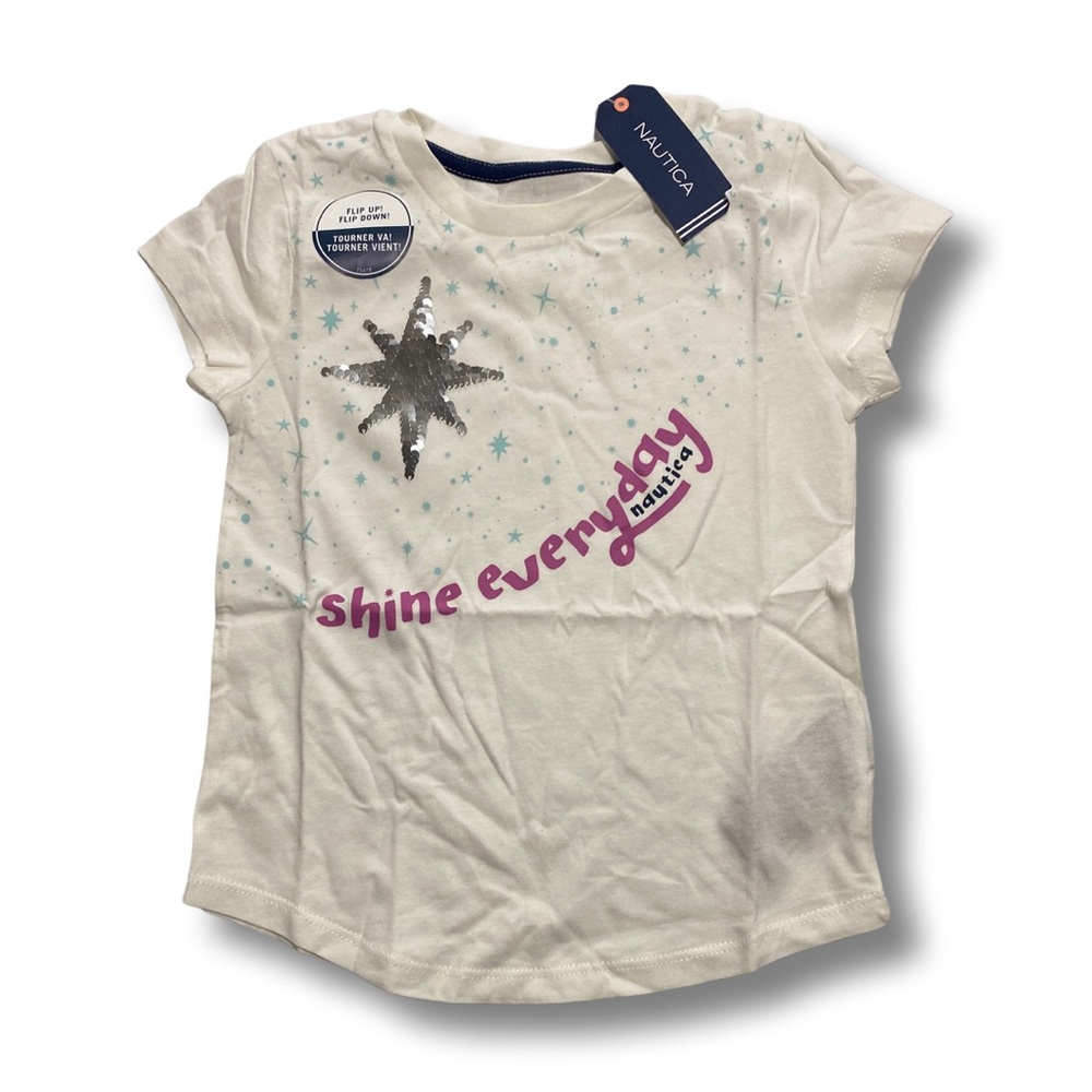 NWT Girls Nautica “Shine Everyday” Tee - Size 6